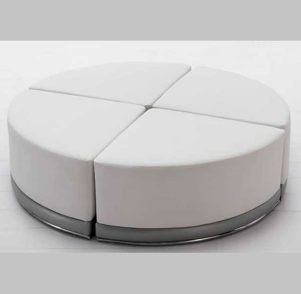 4 Piece Coco White Ottoman Image